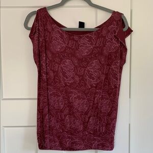 {GAP} Women's Burgundy Floral Top